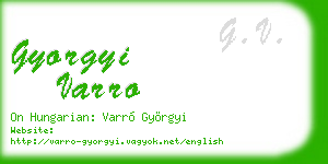 gyorgyi varro business card