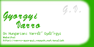 gyorgyi varro business card